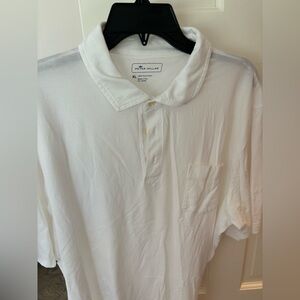 White Peter Millar collared shirt